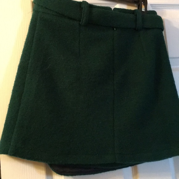Gianni Bini dark green wool wrap skirt - Picture 5 of 6